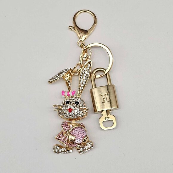 Authentic Louis Vuitton Lock & Key with unbranded Bunny Bagcharm, Keychains - Picture 6 of 7